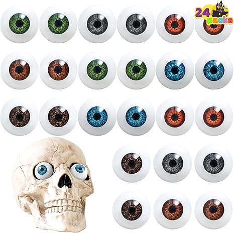 JOYIN 24 PCS Halloween Eyeballs, Trick or Treat Scary Realistic Eyes Prop Supplies, 12 Pair Hollo... | Amazon (US)