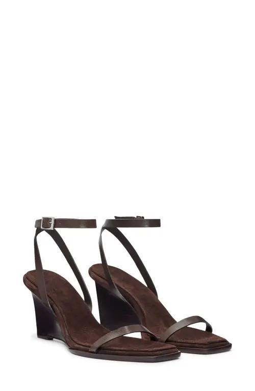 Reformation Lina Wedge Sandal in Boss Leather at Nordstrom, Size 10.5 | Nordstrom