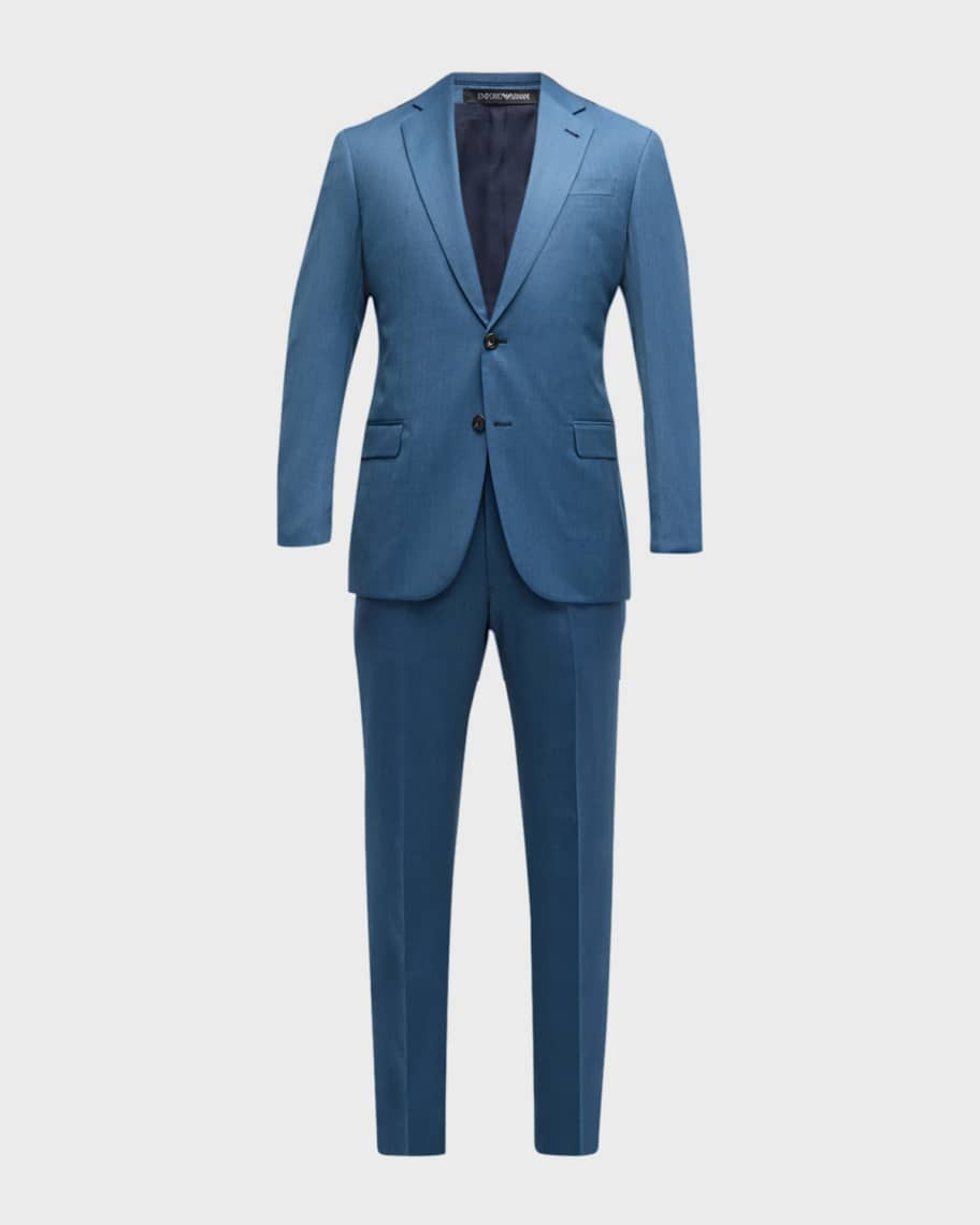 Emporio Armani Men's Solid Wool Suit | Neiman Marcus