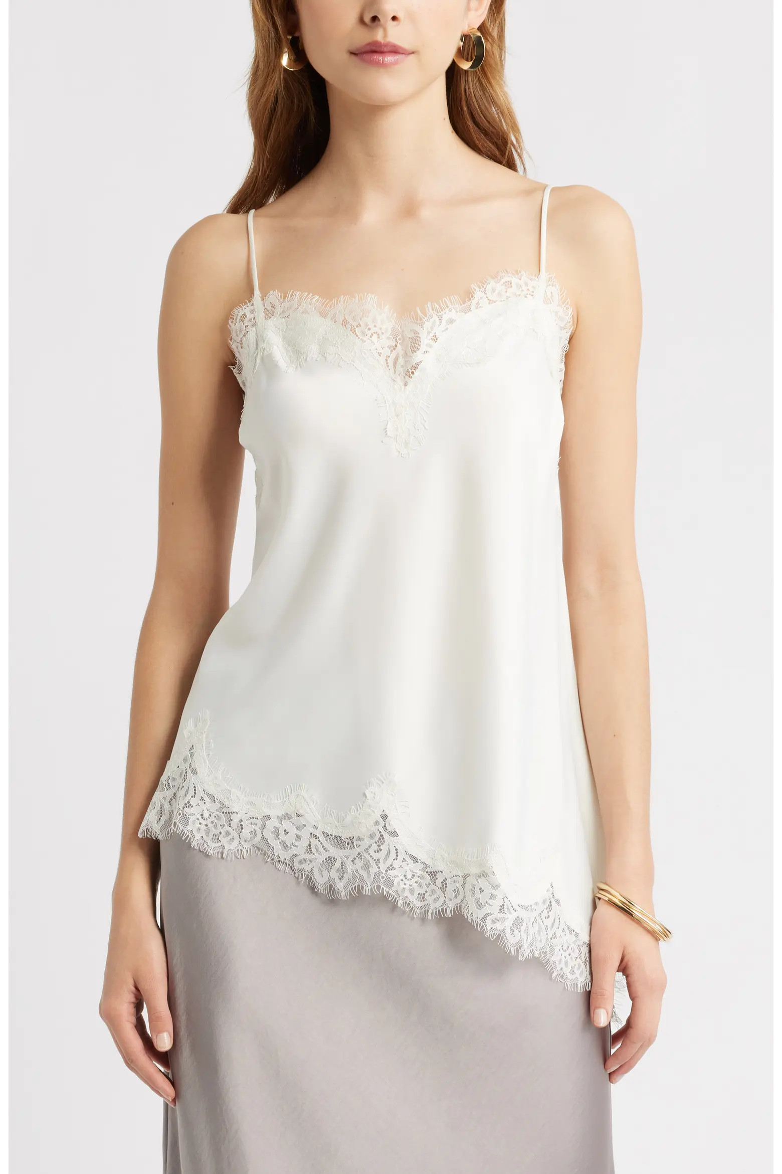 Lace Trim Satin Camisole (Women) | Nordstrom | Nordstrom