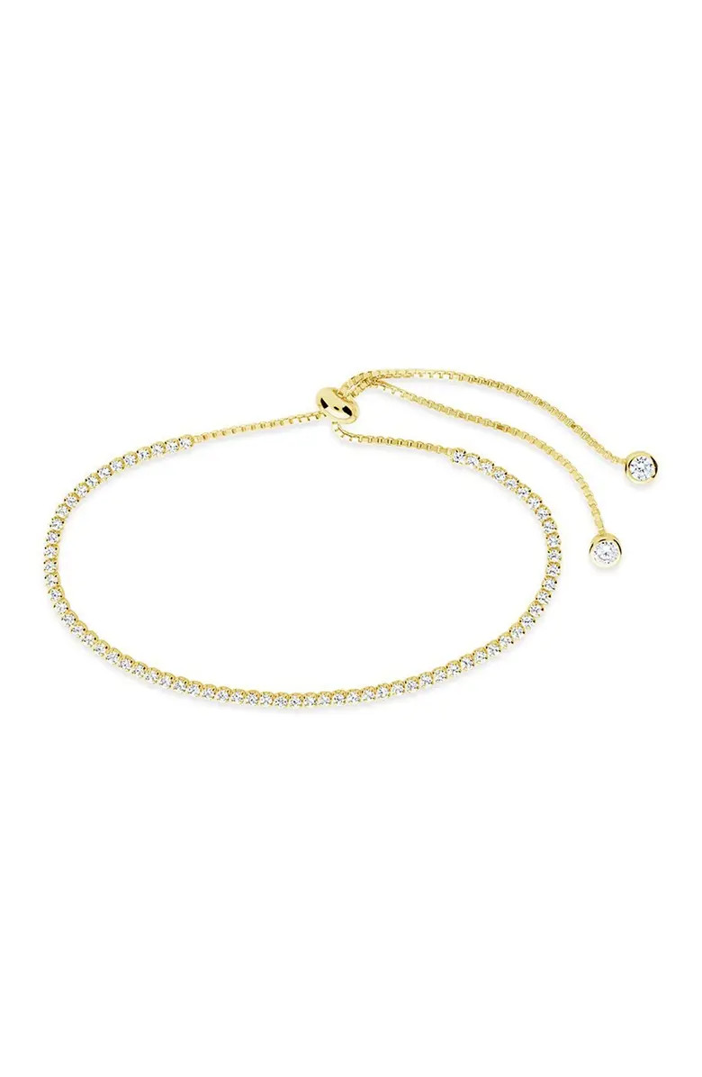 Sterling Forever 14K Gold Plated Clear CZ Slider Bracelet | Nordstromrack | Nordstrom Rack