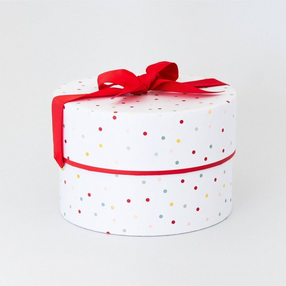 Small Round Box Colorful Multicolor Dots - Sugar Paper + Target | Target