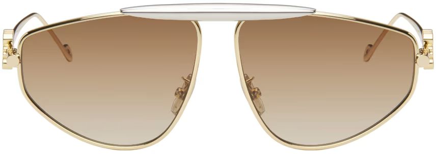 Gold Spoiler New Aviator Sunglasses | SSENSE