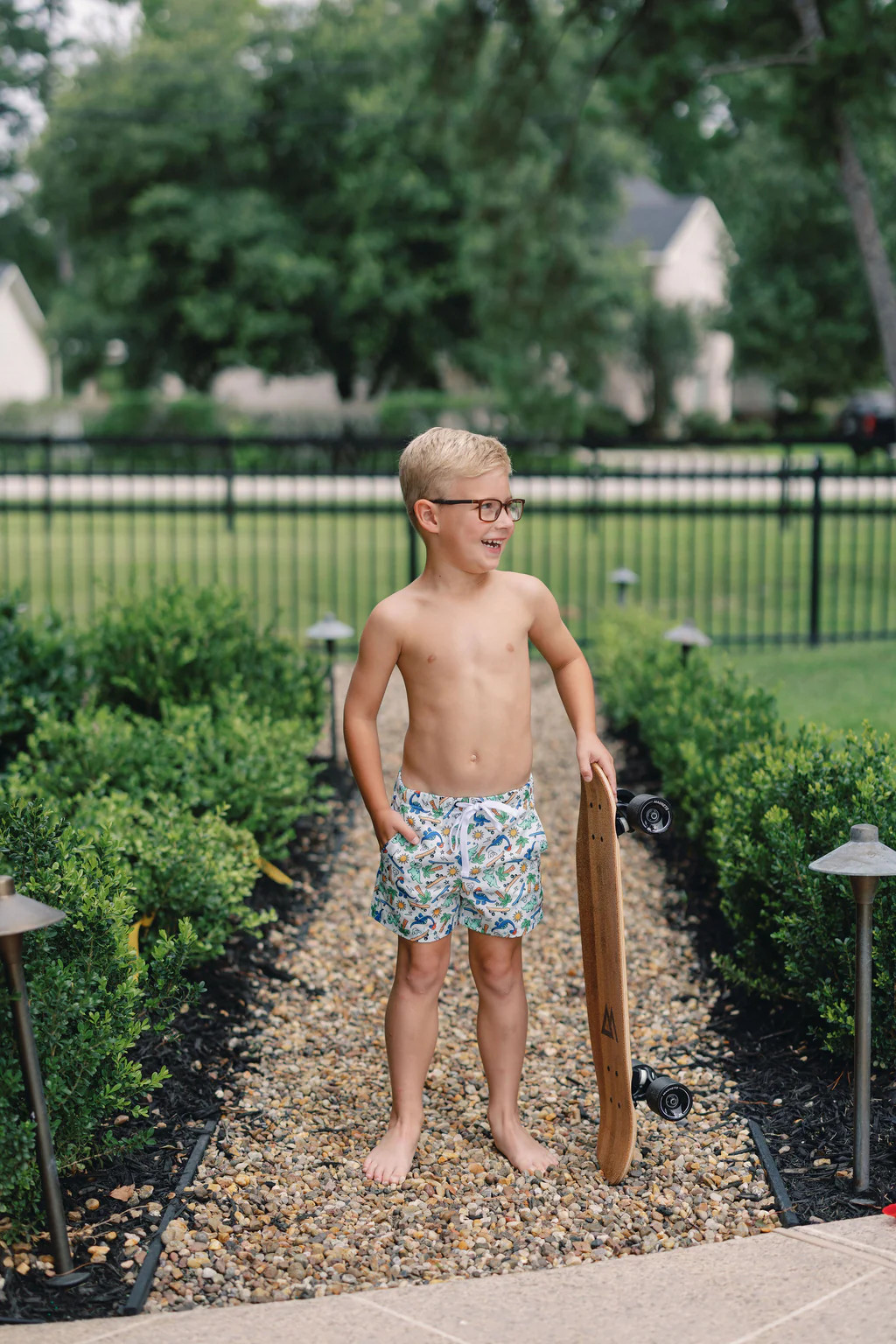 EXCLUSIVE SURF-O-SARUS DREAM SWIM TRUNKS | DREAM BIG LITTLE CO