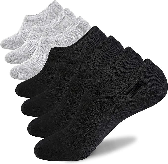 WANDER No Show Socks Mens 7/8 Pair Cotton Thin Non Slip Low Cut Men Invisible Sock 6-8/9-11/12-14 | Amazon (US)