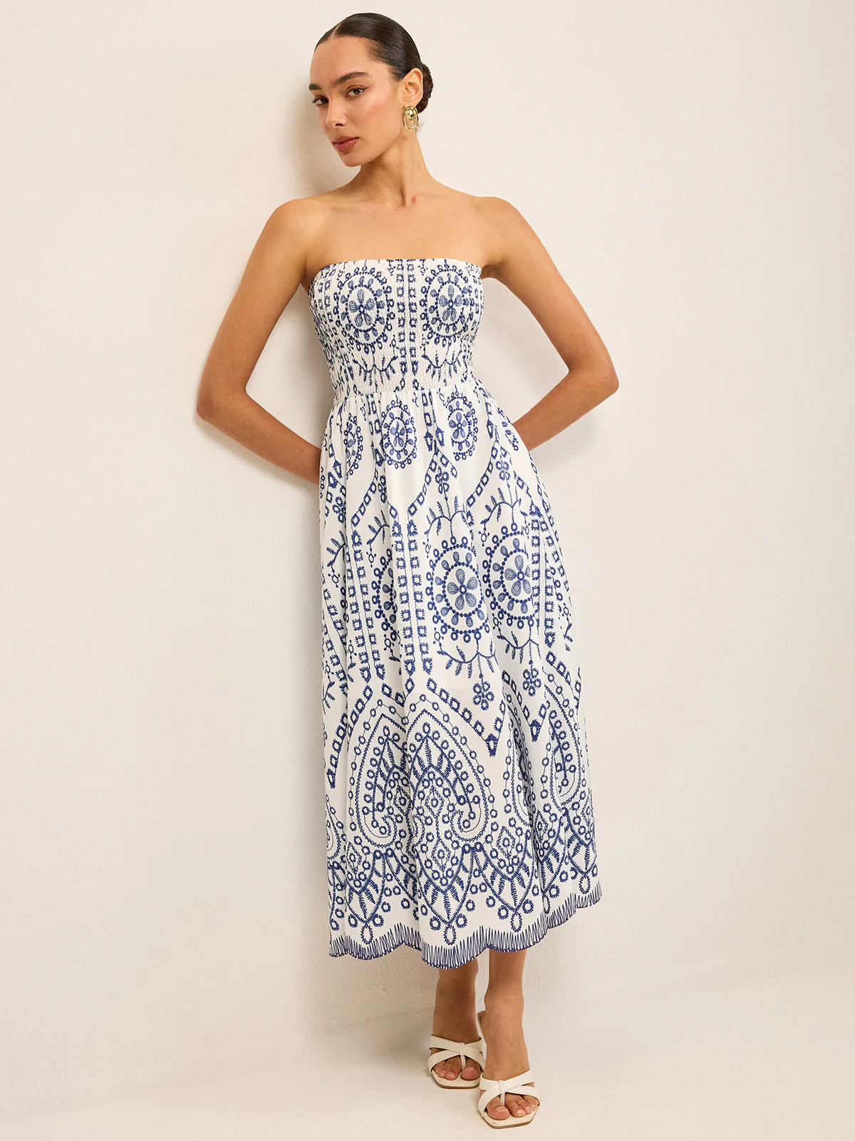 Strapless Boho Maxi Dress | Commense