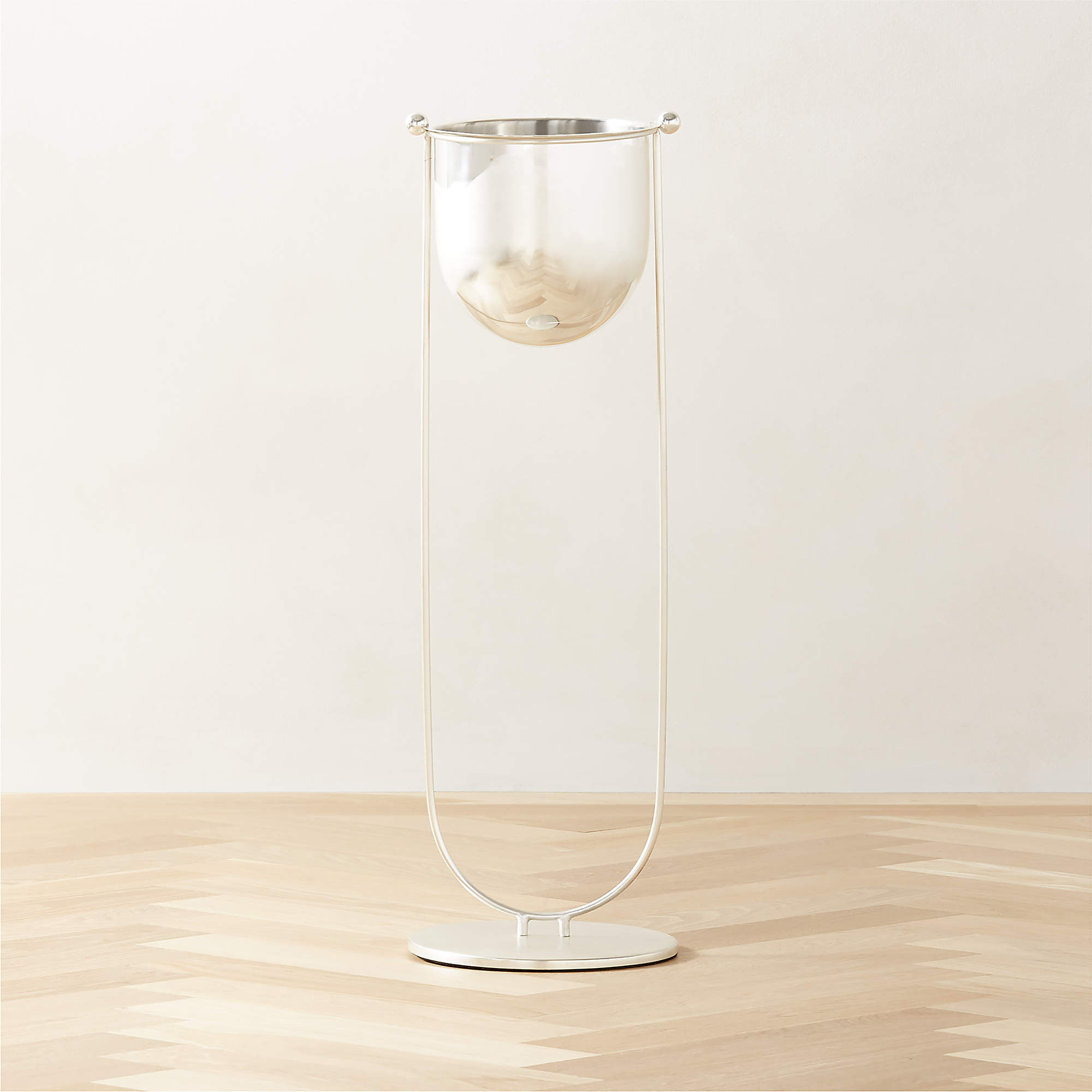 Pierce Modern Champagne Bucket Stand + Reviews | CB2 | CB2