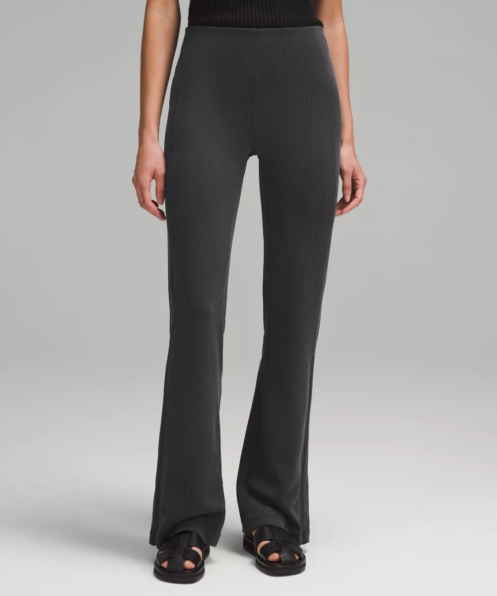 Brushed Softstreme Ribbed Zip Flared Pant 32.5" | lululemon (AU)