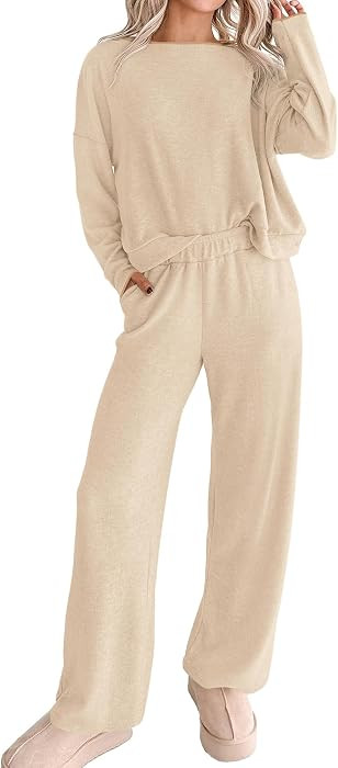 KIRUNDO 2 Piece Matching Lounge Sets for Women Fall Outfits | Amazon (US)