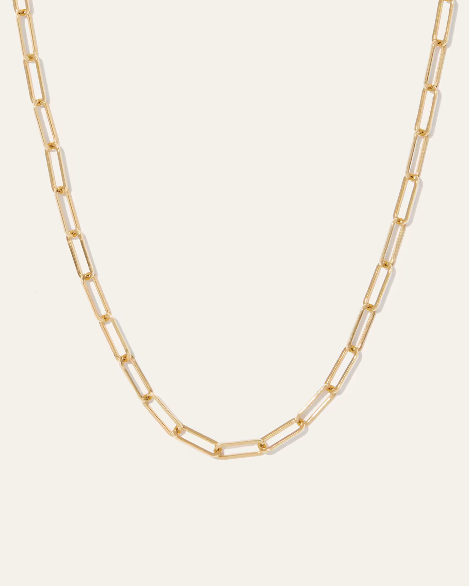 14K Gold Small Paperclip Chain Necklace | Quince