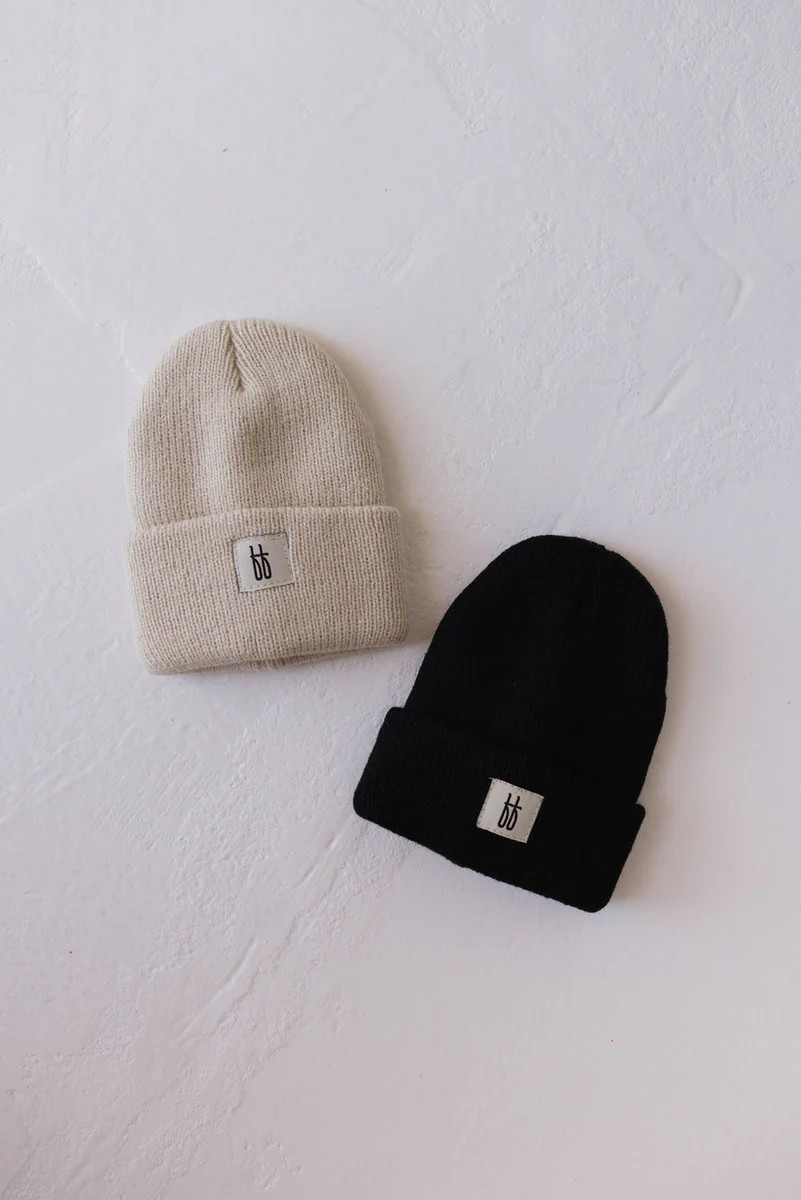 Black | FF Knit Beanie | Forever French