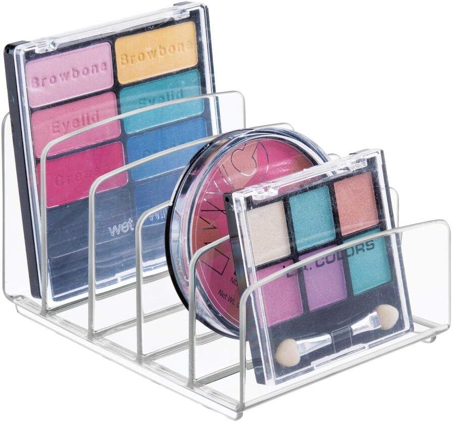 mDesign Plastic Divided Makeup Organizer for Bathroom Countertops, Vanities, Cabinets - Cosmetic ... | Amazon (US)