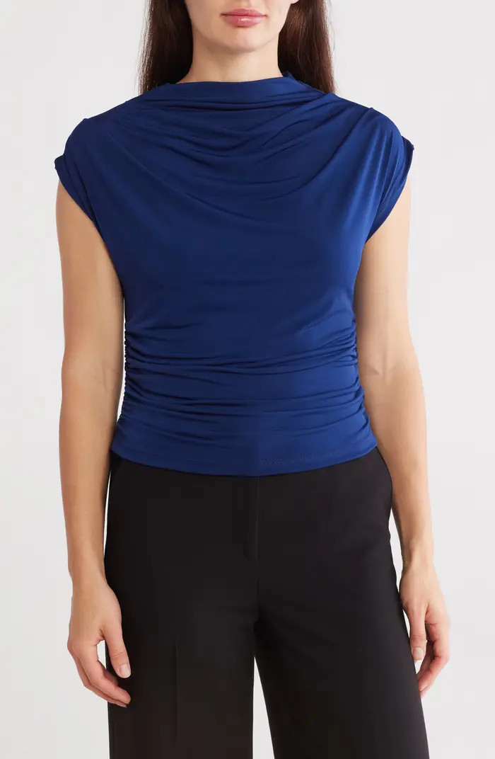 Cap Sleeve Ruched Crop Top | Nordstrom Rack