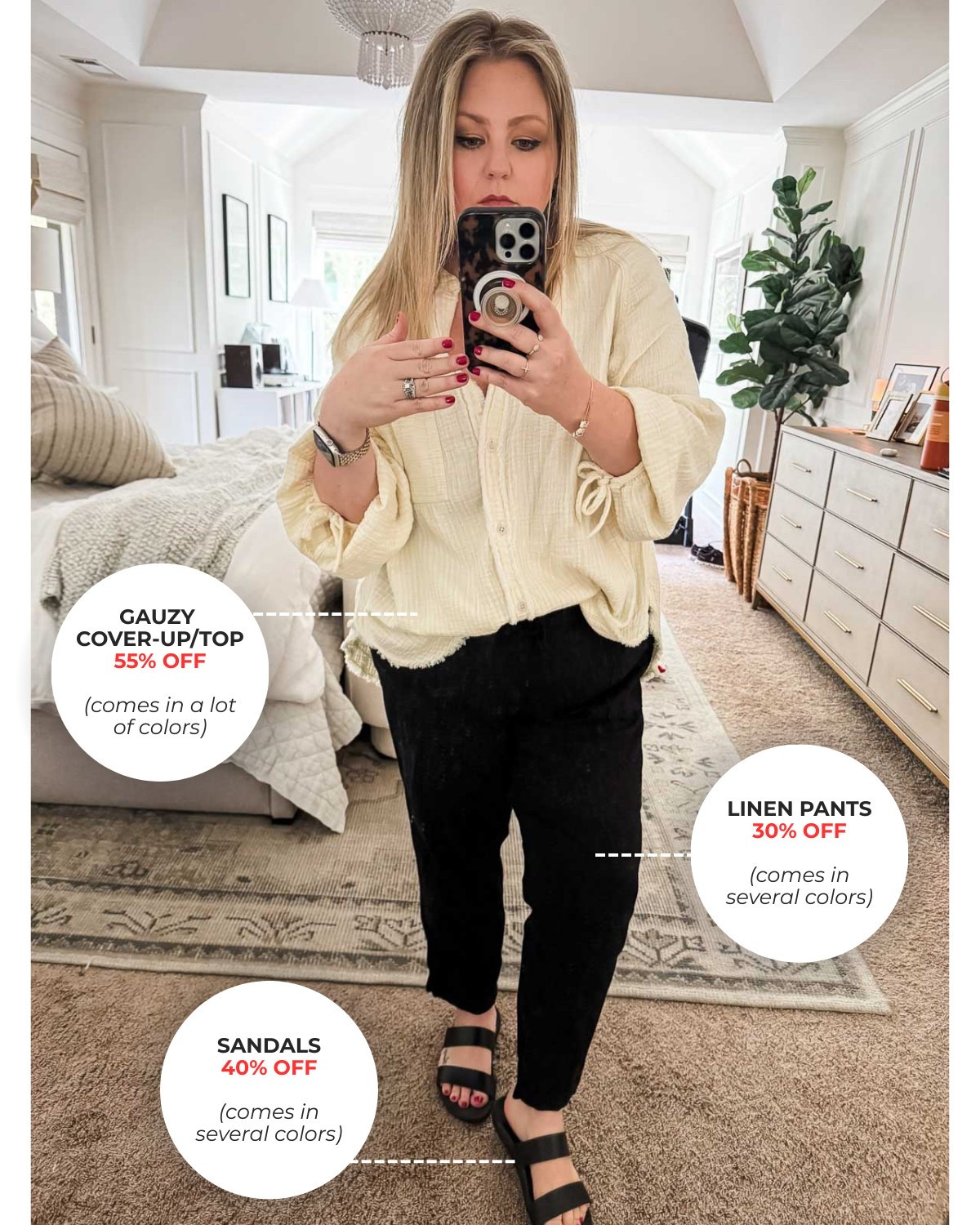 All the affordable pieces are in major sale this weekend for Memorial Day! Don’t sleep on the gauzy tunic top/pool cover-up! 

#LTKSaleAlert #LTKTravel #LTKSwim