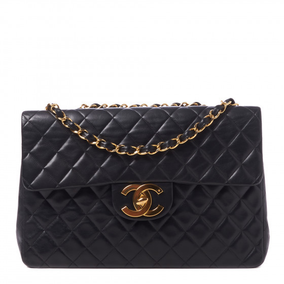CHANEL

Lambskin Quilted XL Jumbo Single Flap Black | Fashionphile