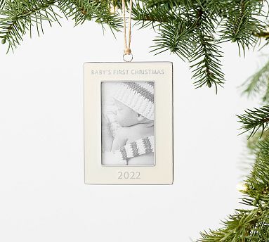 2022 Baby's First Christmas Frame Ornament | Pottery Barn (US)