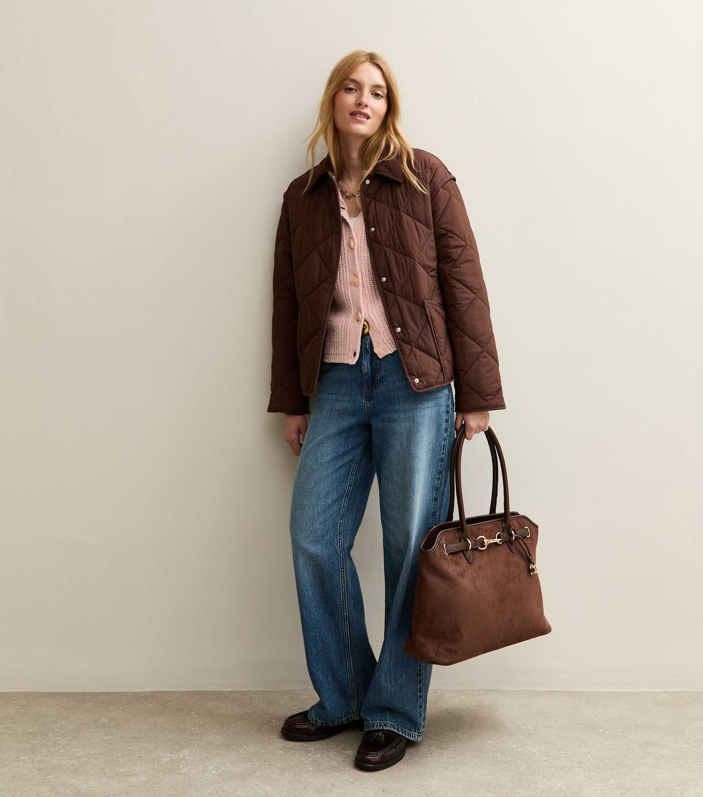 Light Pink Ribbed Knit Raglan Sleeve Cardigan | New Look | New Look (UK)