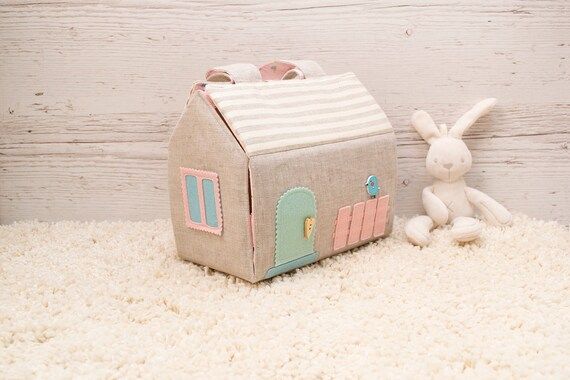 Play bag dollhouse . Educational toys . Personalized Doll house for small favorite toys & dolls .... | Etsy (US)