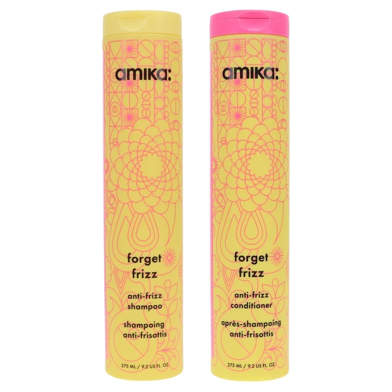 Amika Forget Frizz Anti-Frizz Shampoo 9.2 oz & Conditioner 9.2 oz Combo Pack | Walmart (US)