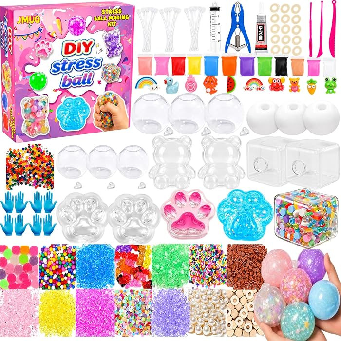 DIY Stress Ball Making Kit with Fillers \u201315PCS Stress Ball Squishy Making Kit Includes 15Emp... | Amazon (US)