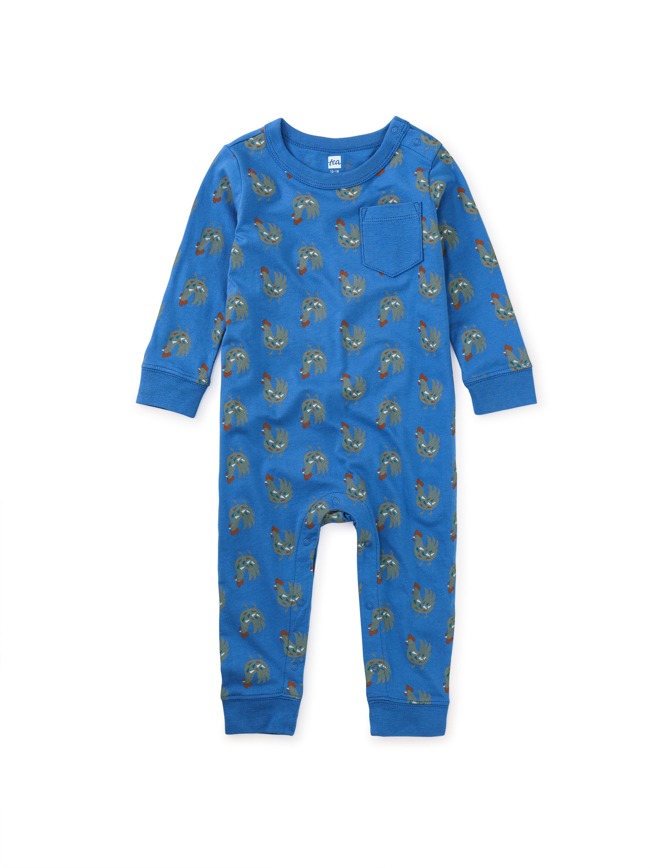 Long Sleeve Pocket Baby Romper | Tea Collection