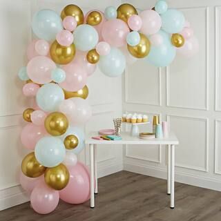 10ft. Mint, Gold & Blush Balloon Garland by Celebrate It™ | Michaels Stores