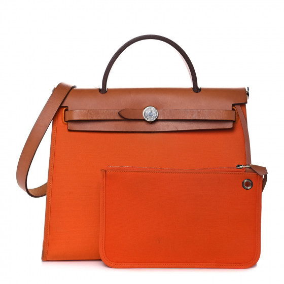 HERMES

Vache Hunter Toile Herbag Zip 31 PM Orange | Fashionphile