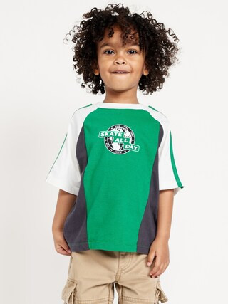 Oversized Color-Block Graphic T-Shirt for Toddler Boys | Old Navy (US)