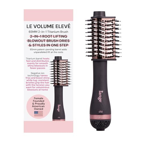 L'ANGE HAIR Le Volume Elevé 65MM 2-in-1 Titanium Brush Dryer | Dry and Style | Unique Teardrop Shape Barrel | 3 Heat Settings | 360° Vented Airflow | Ionic Technology for Frizz-Free Styling (Black) | Amazon (US)