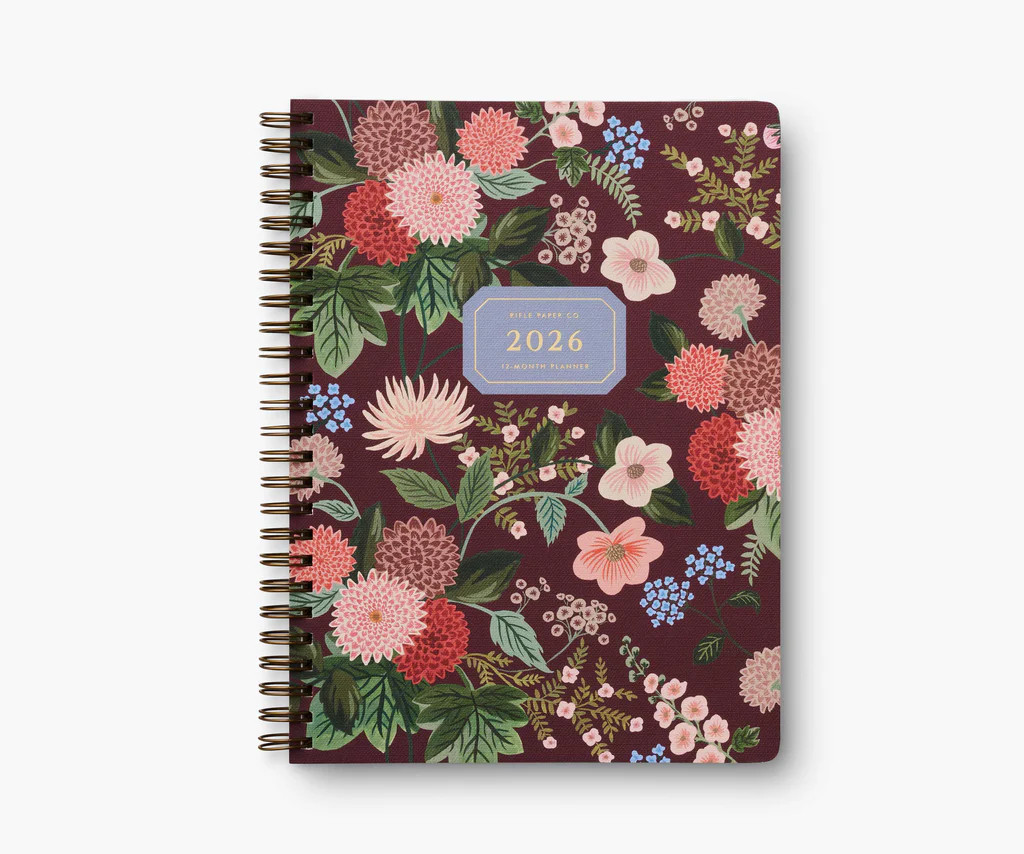 2026 12-Month Softcover Spiral Planner - Dahlia | Rifle Paper Co.