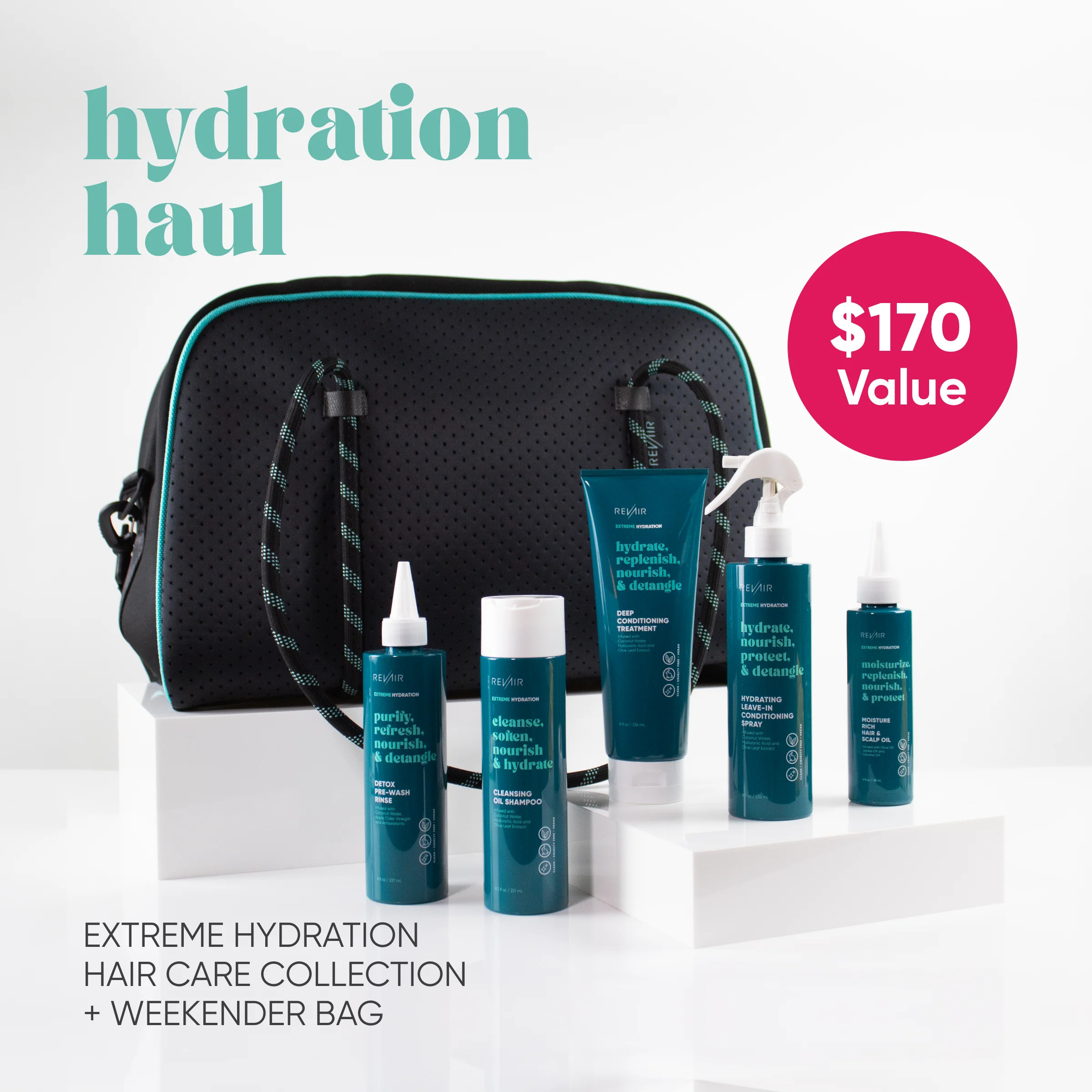 RevAir Extreme Hydration Regimen - Hydration Haul + Weekender Bag | RevAir