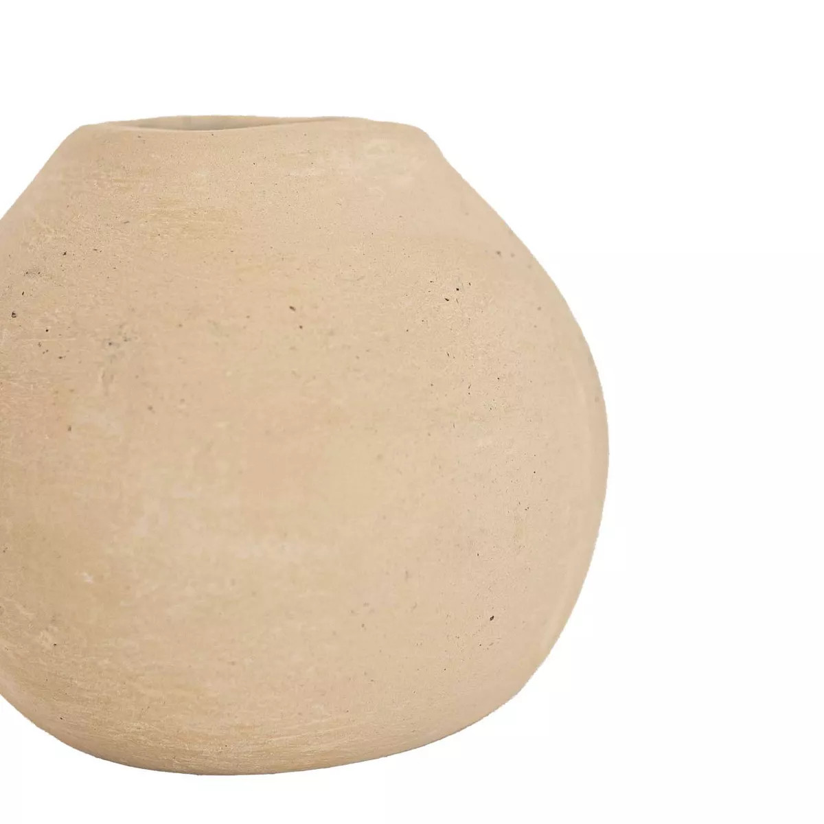 3"x 3.25" Turner Wide Round Decorative Cream Paper Mache Bud Vase | Target