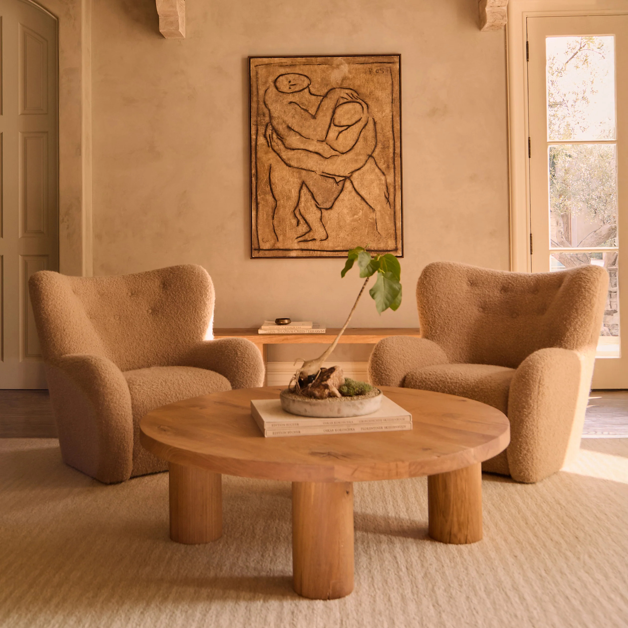Papa Teddy Chair - Camel Boucle | House of Leon