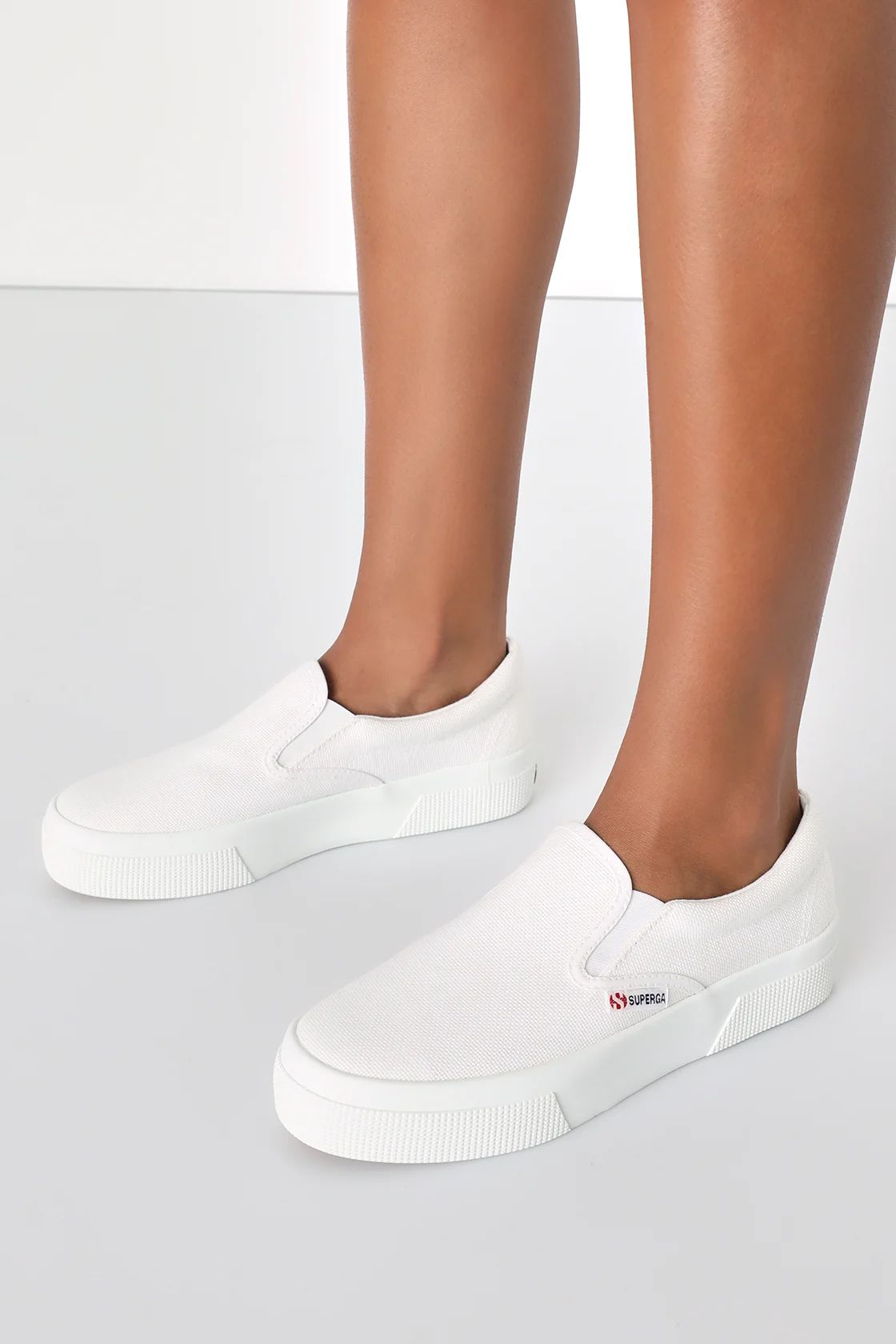 2740 White Platform Slip-On Sneakers | Lulus (US)