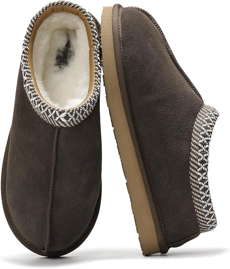 Project Cloud Mens Slippers Genuine Leather with Australian Shearling Lining & Memory Foam Insole... | Amazon (US)