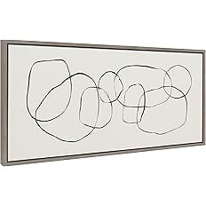 Kate and Laurel Sylvie Dancing Circles Framed Canvas Wall Art by Teju Reval of SnazzyHues, 18x40 ... | Amazon (US)