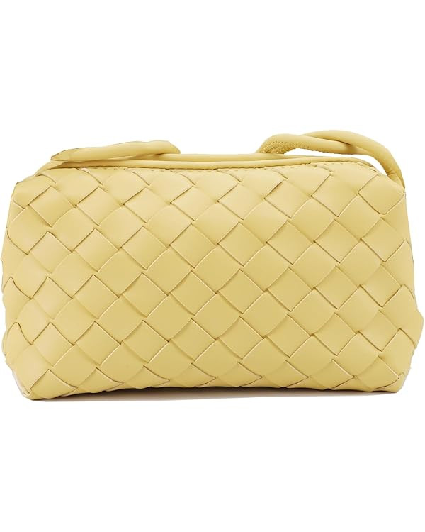 Woven Crossbody Bags For Women, Small Handmade Purse Clutch Shoulderbag Handbag, Zipper Closure | Amazon (US)