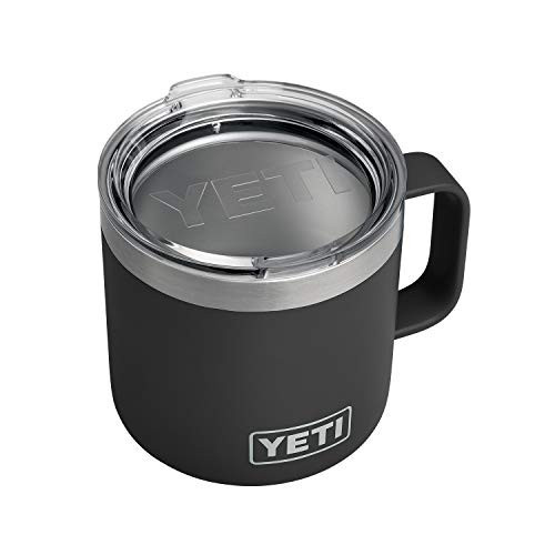 YETI Rambler 14 oz Stainless Steel Vacuum Insulated Mug with Lid, Black | Amazon (US)