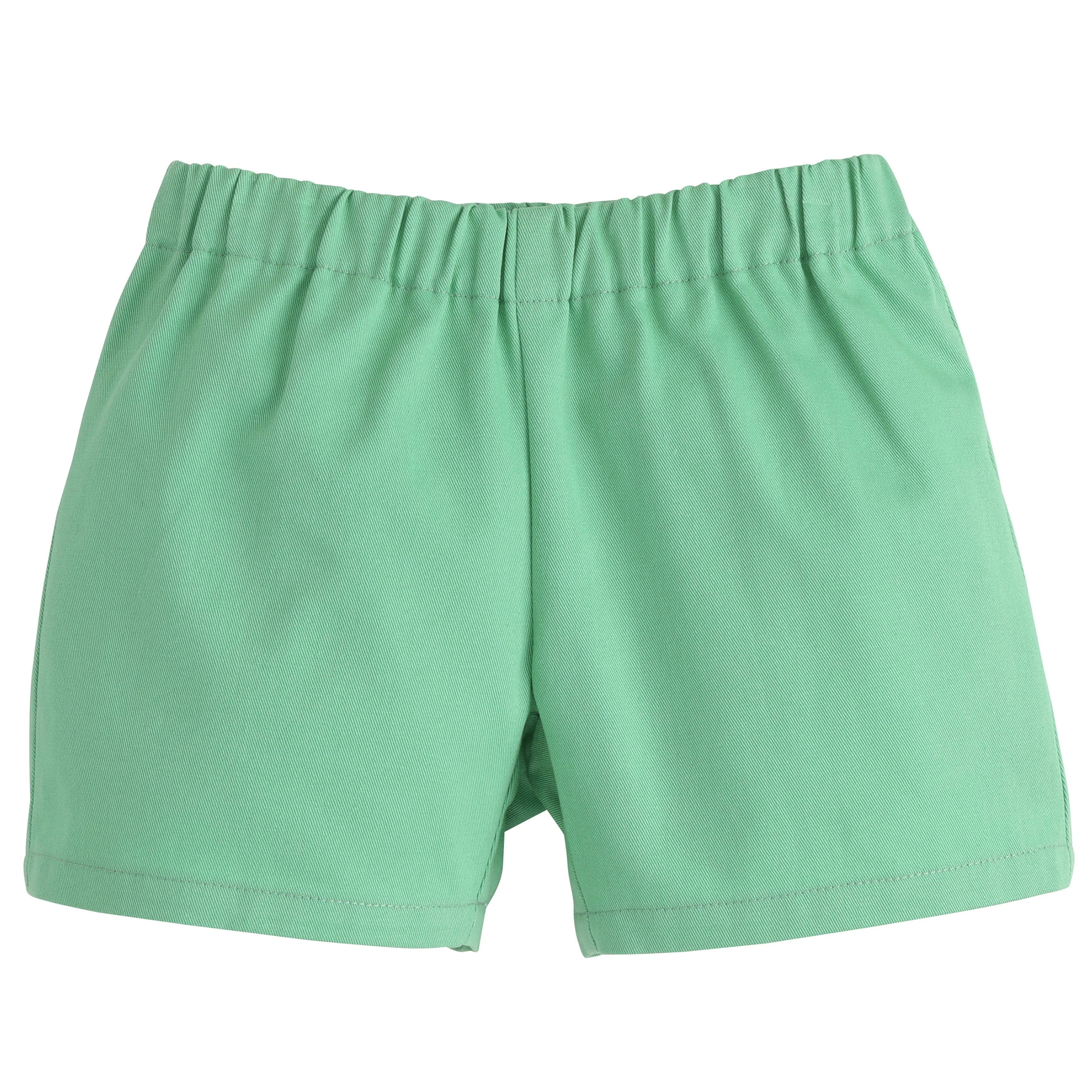 Boy's Green Twill Shorts - Little Boy's Clothes | Little English