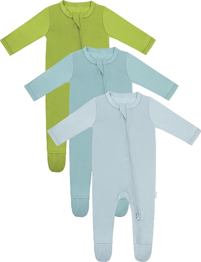 RRP Unisex Baby Footies Pajamas,Rayon Made From Bamboo,Buttery Soft Sleep 'N Play PJs,2-Way Zippe... | Amazon (US)