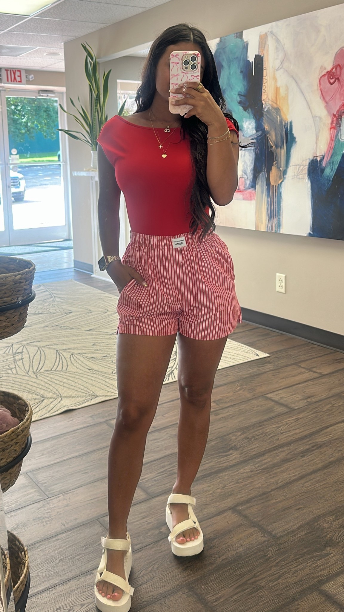 red boxer short summer outfitcheer

#LTKSeasonal #LTKFindsUnder50 #LTKStyleTip