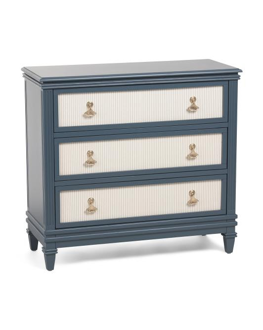 34x31.75 3 Drawer Chest With Striped Details | TJ Maxx