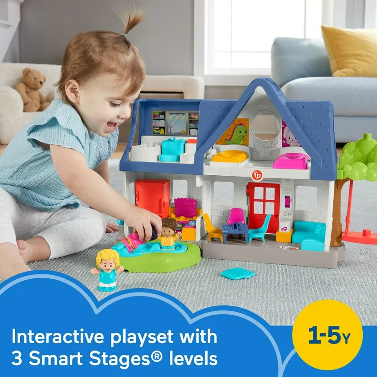 Fisher-Price Little People Friends Together Play House Toddler Learning Playset, 10 Pieces | Walmart (US)