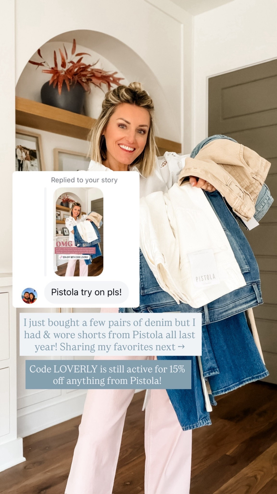 I still have my code with @Pistola Denim ! 👏🏼 Use code LOVERLY for 15% off your purchase! I linked the two pairs of jeans I just got, & my favorite pair of denim shorts I wore last year!

Loverly Grey, Pistola, denim, jeans, denim shorts, white denim 

#LTKSaleAlert