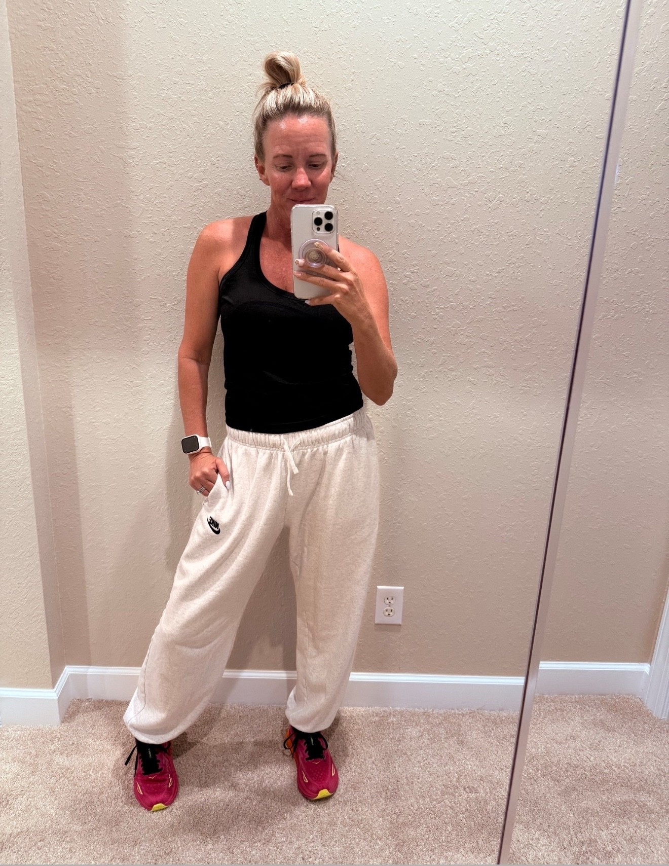 Not your typical travel outfit… but 100% me 🙌
Nike sweats + my Lululemon Swiftly Tech tank = comfy for the flight and covered in peace 🕊️
Because when you carry God’s presence, you don’t need to dress to impress—just rest 💛✈️ Psalm 121:8

Hashtags:
#FaithAndFashion #ComfyAndCovered #TravelWithGod #AirportStyle #Psalm1218 #LululemonStyle #NikeSweats #SwiftlyTechTank #HolySpiritStyle #FaithFilledFashion #TravelGracefully #CozyInChrist #WhatIWore #DaughterOfTheKing 

#LTKTravel #LTKActive #LTKOver40