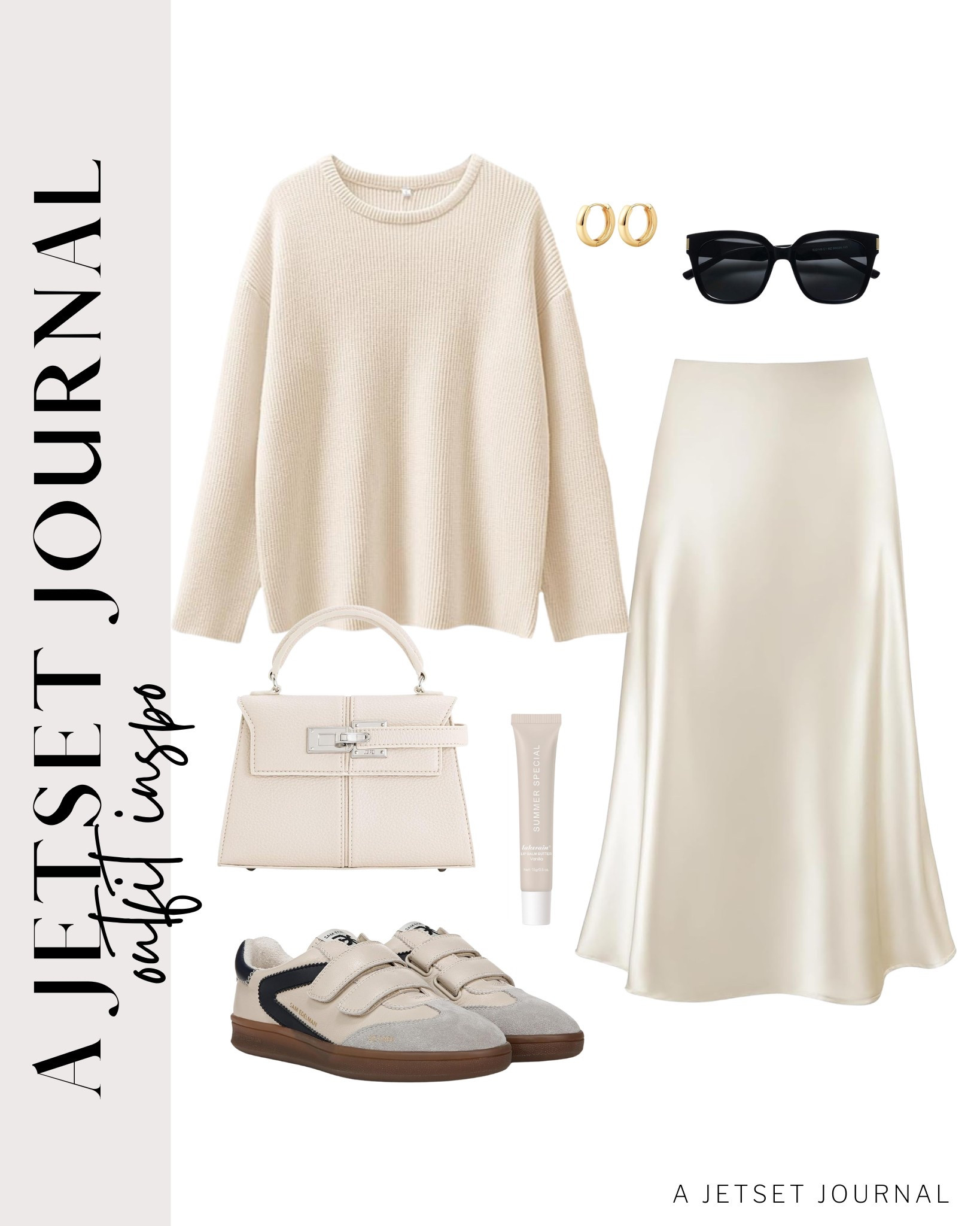 A satin midi skirt is on trend these days! Here's a way you can style it with a long-sleeve sweater and sneakers!
chunky hoop earrings, gold jewelry, makeup favorite, fashion finds, spring fashion, casual look, amazon style, affordable finds, outfit idea, wardrobe refresh, trendy look

#LTKStyleTip #LTKU #LTKSeasonal