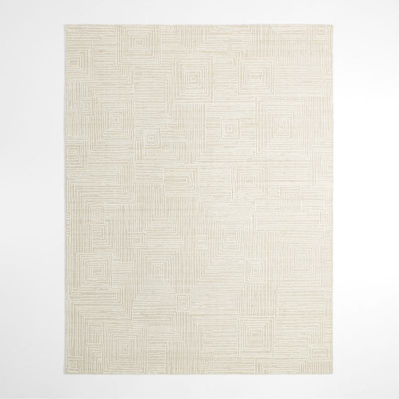 Milos Wool and Viscose Sand Brown Area Rug 6'x9' | Crate & Barrel | Crate & Barrel