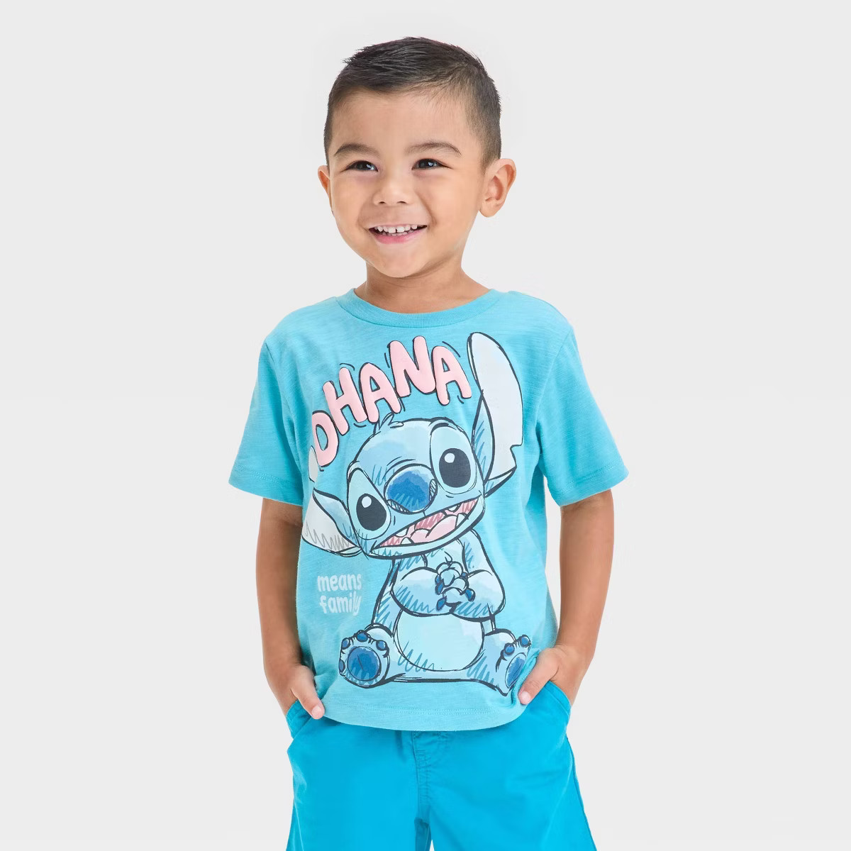 Toddler Boys' Stitch Short Sleeve Graphic T-Shirt - Blue | Target