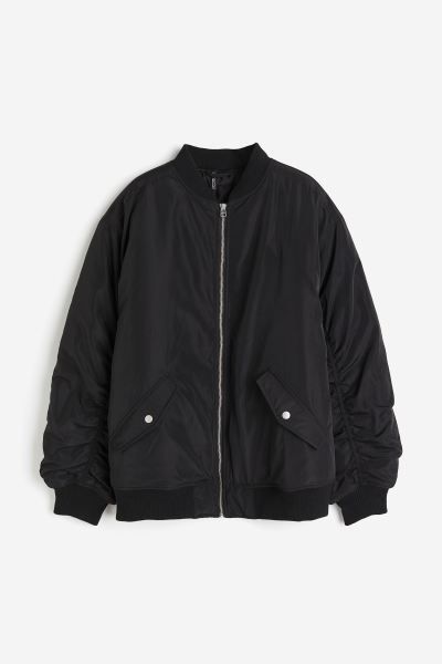 Oversized Bomber Jacket - Black - Ladies | H&M US | H&M (US + CA)