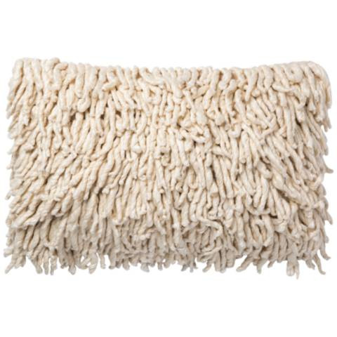 Loloi Cream 16"x26" Rectangular Throw Pillow | Lamps Plus